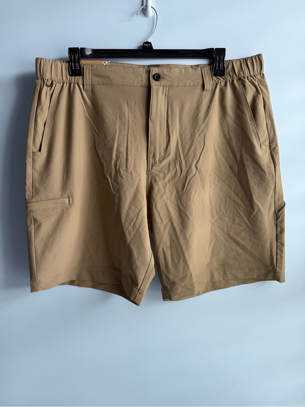 Eddie Bauer Men's Khaki Flex Waist Tech Shorts Size XL